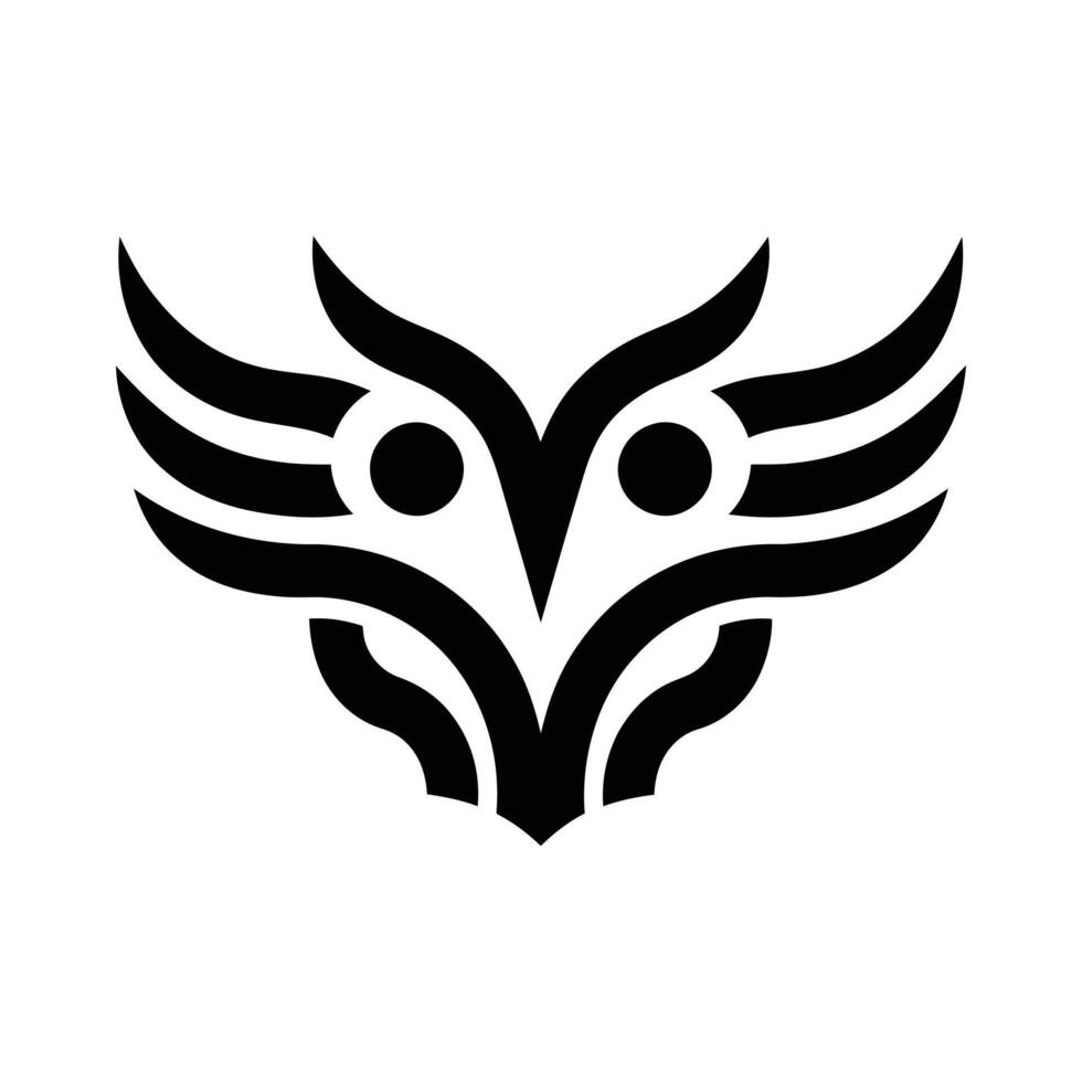 Abstract Owl Design for Tattoo or Logo vector