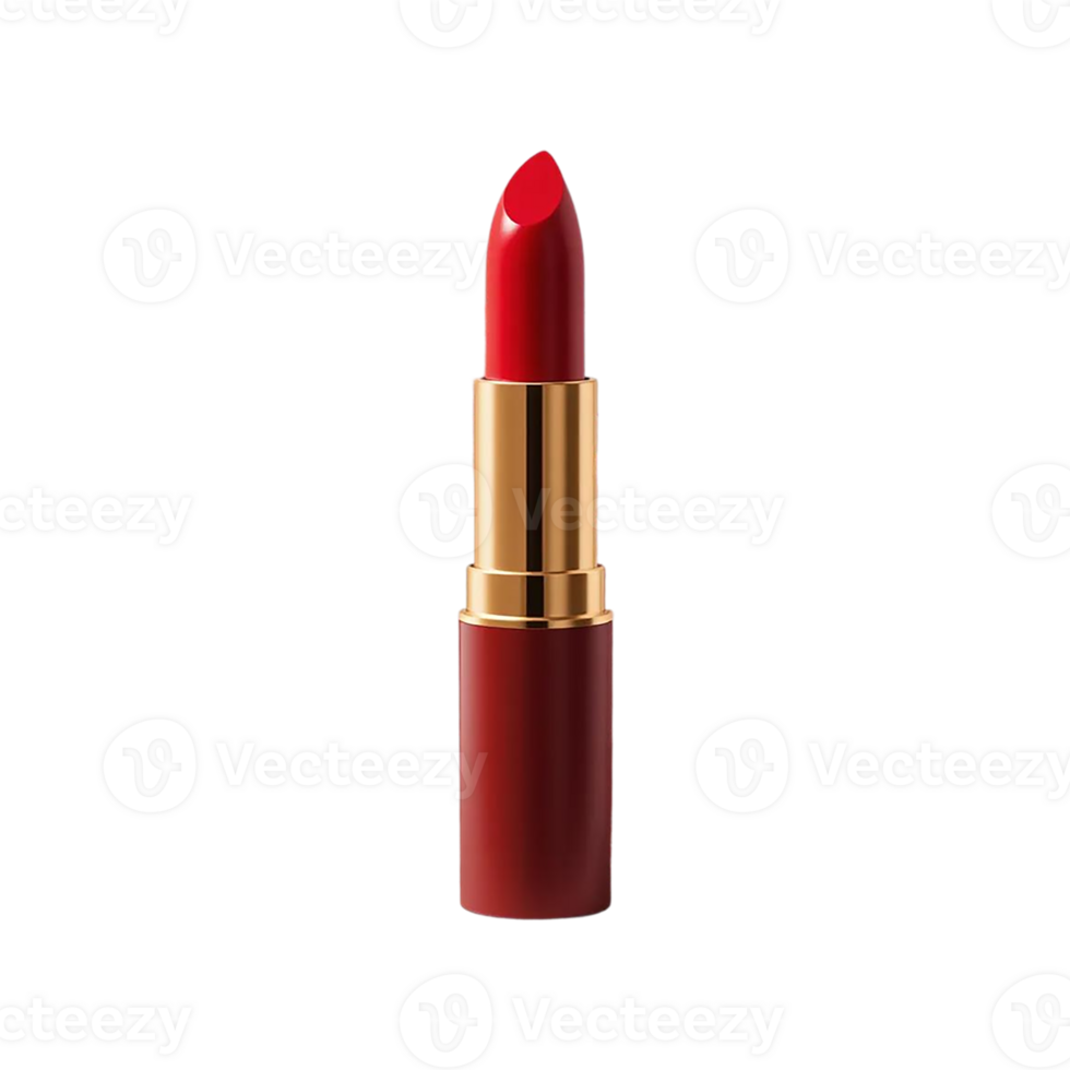 Luxurious Red Lipstick Against on transparent background. png