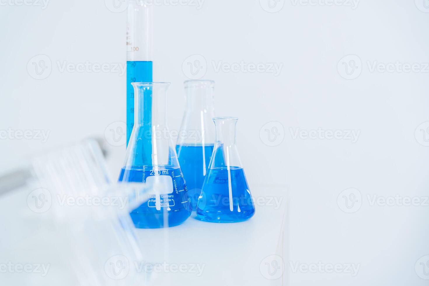 biochemical sample in advanced scientific laboratory. Medical professional check chemical mix microbiological developmental of viral. Biotechnology research in science lab. cosmetic photo