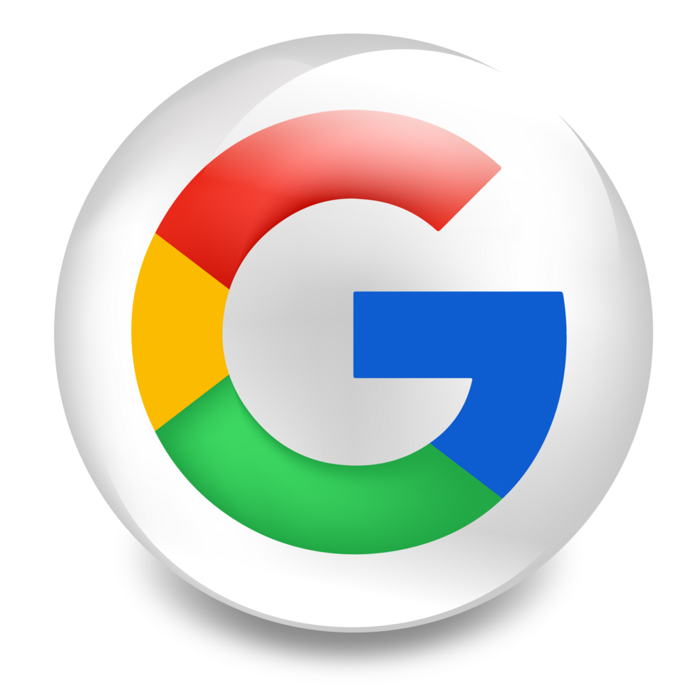 Google logo, glossy rounded google logo png