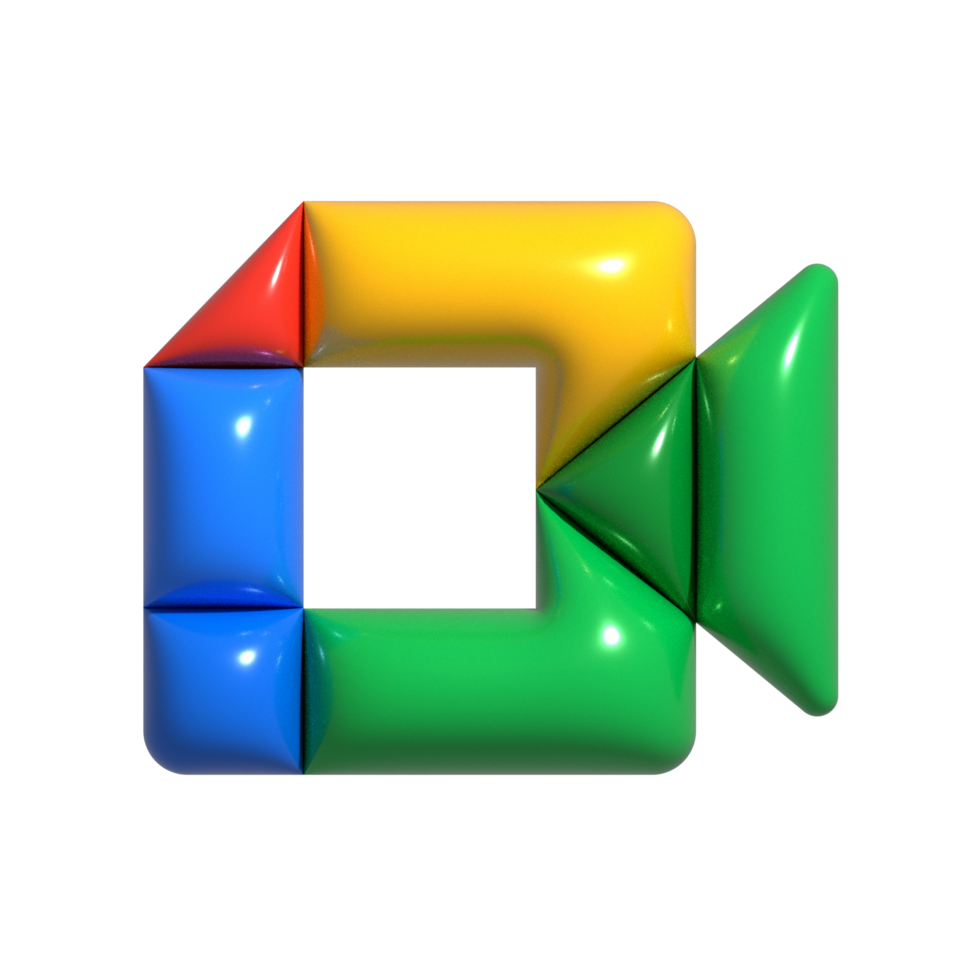 Google Meet logo, 3D Google Meet Logo png