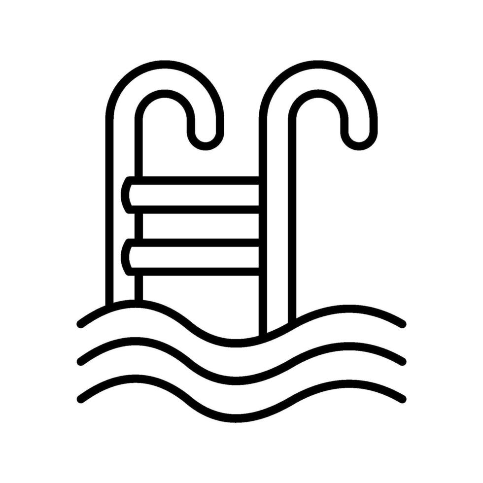 Swimming Pool Ladder icon vector