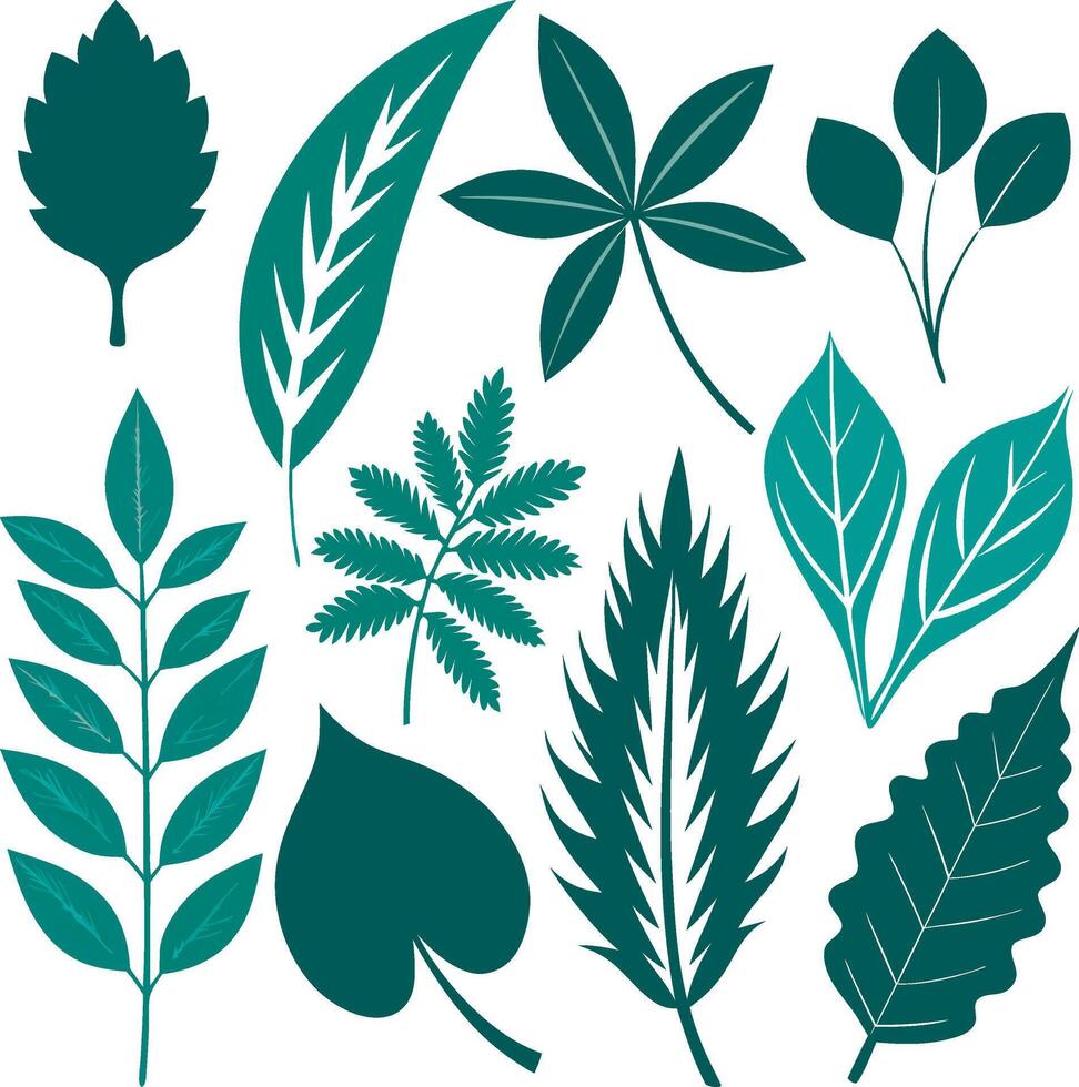 Simplistic Botanical Silhouettes vector