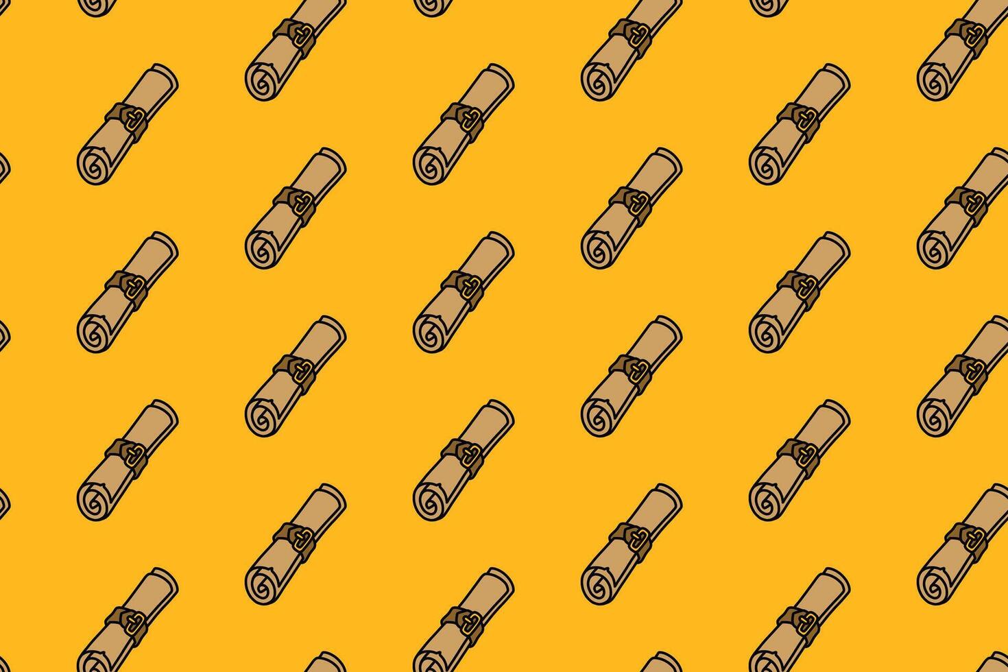 old world map scroll colorful doodle seamless pattern on yellow background. retro geographical map background. topographic map illustration wallpaper. pattern background with classic map for geography vector