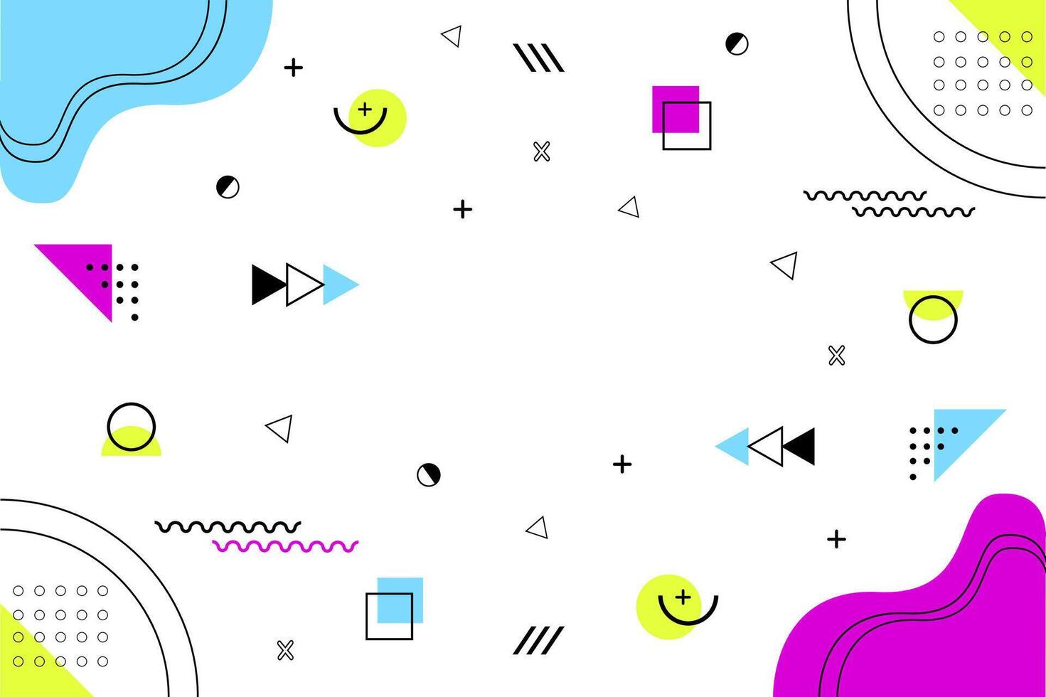 neon geometric background design template vector