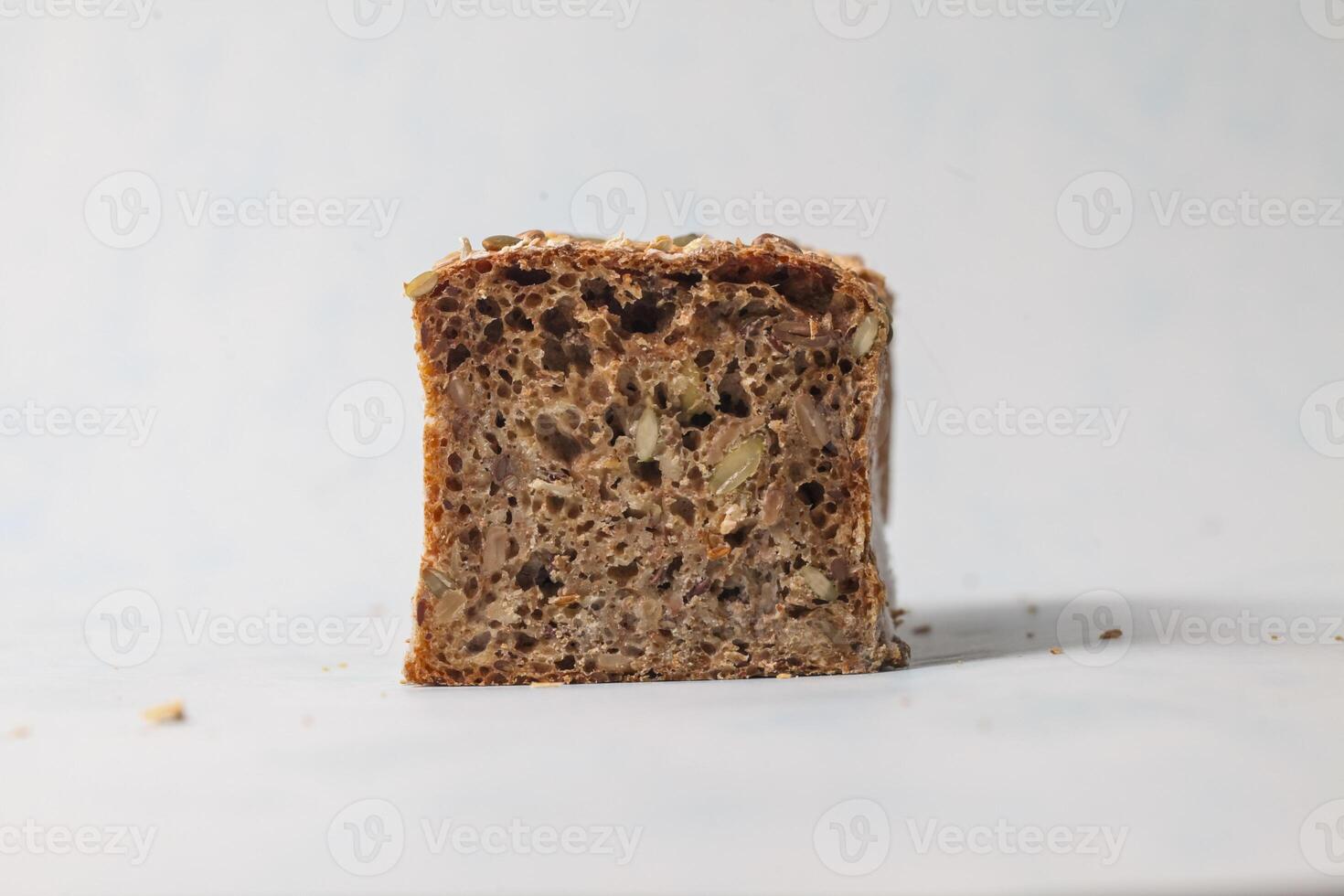 Delicious whole grain bread loaf with a soft texture showcased photo