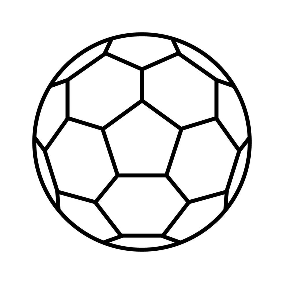 Soccer football isolated linear style icon illustration vector