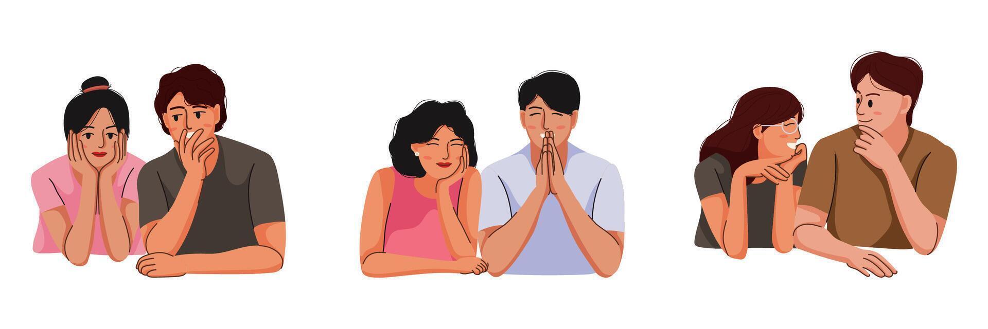 Set Of Lover Couple vector