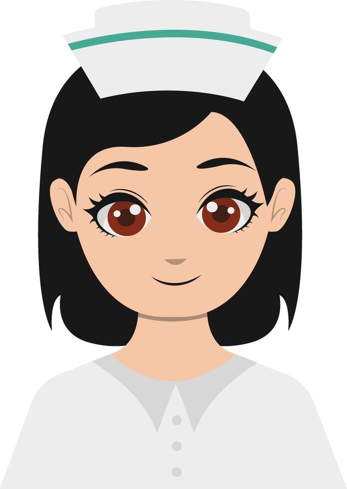 Illustration of a Women Doctor in White Uniform vector