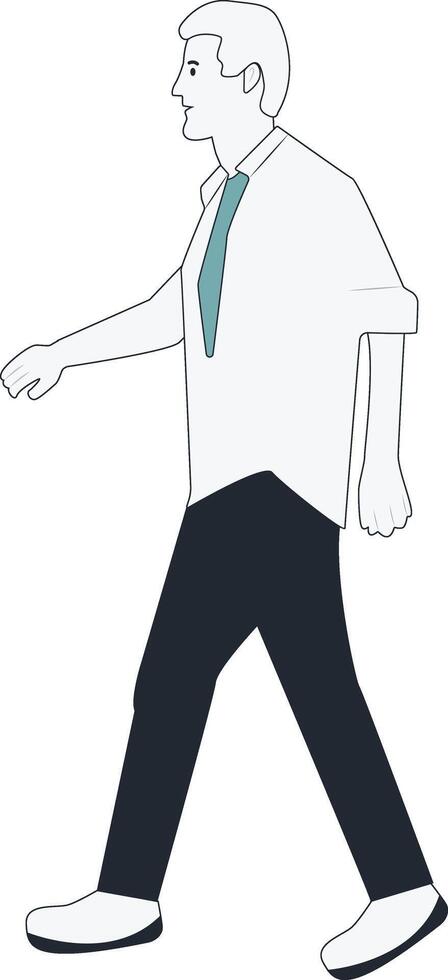Handsome Male Walking Concept vector