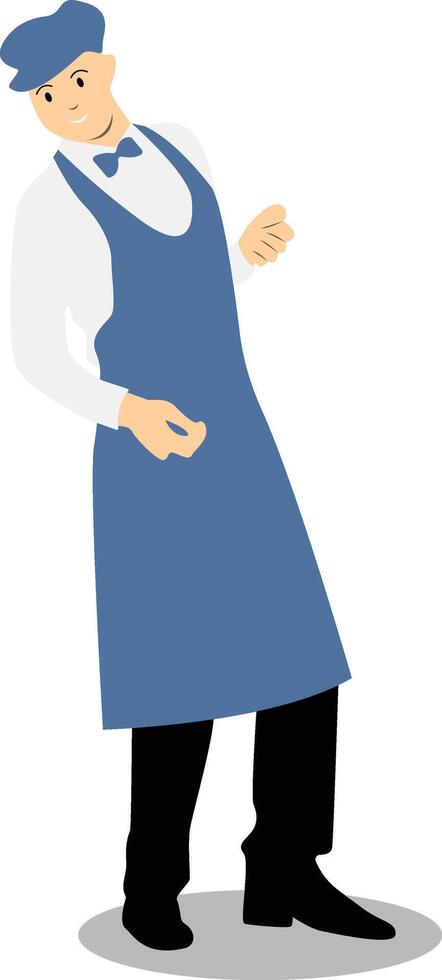 Young Man Chef with Apron vector