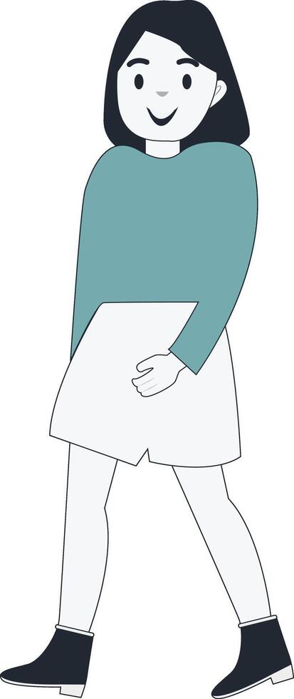 Young Women Walking Concept vector