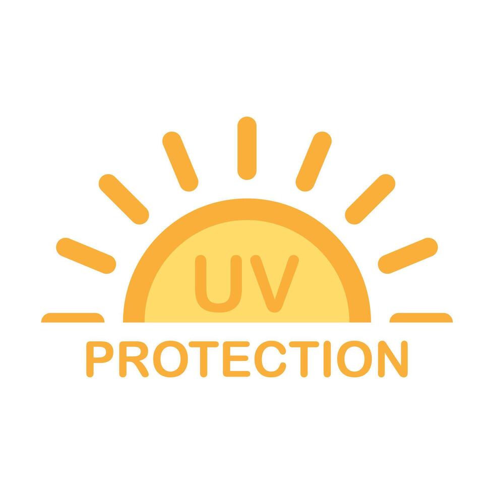 UV radiation protection icon solar ultraviolet light symbol for graphic design, logo, website, social media, mobile app, UI illustration. vector