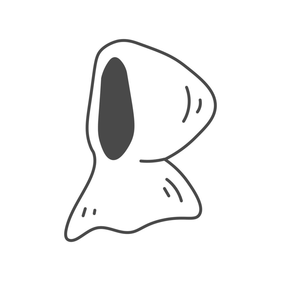 Medieval Monk Hood Icon vector