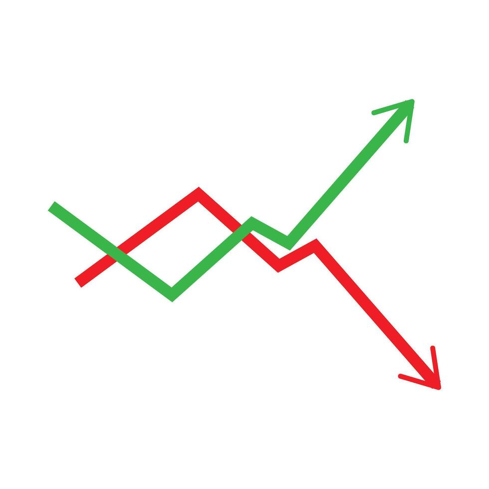 An arrow going up and down in a line vector