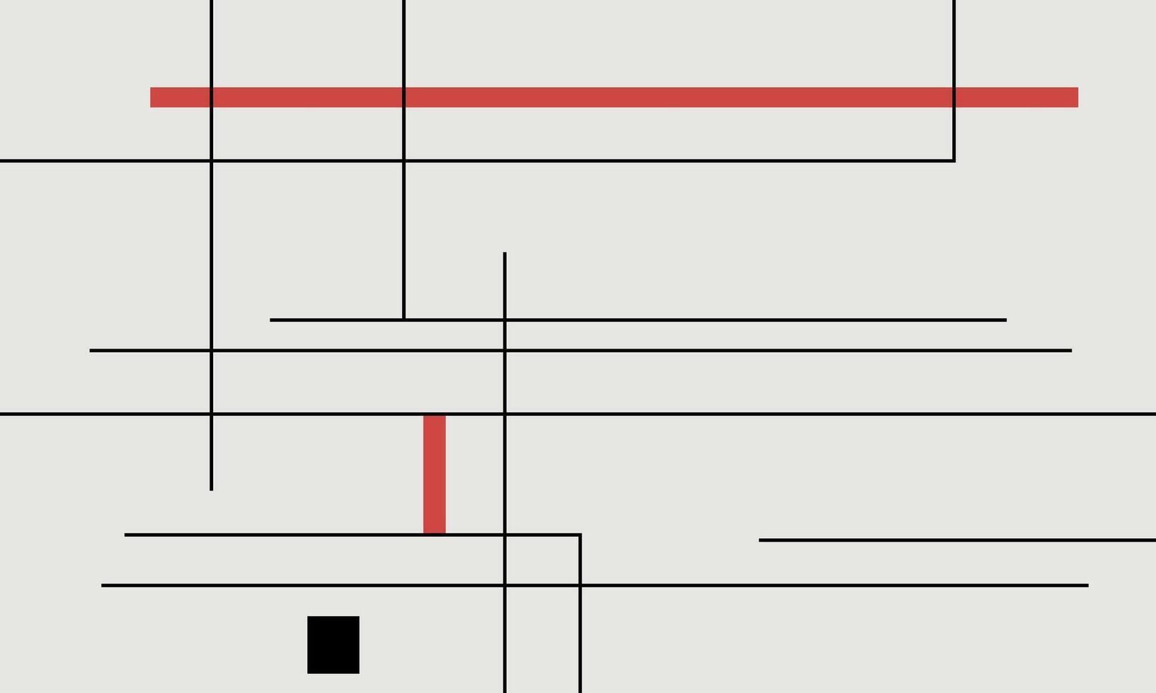 A black and red line drawing on a white background vector