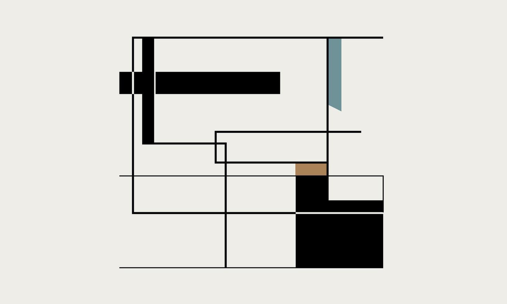 A black and white drawing of a square vector