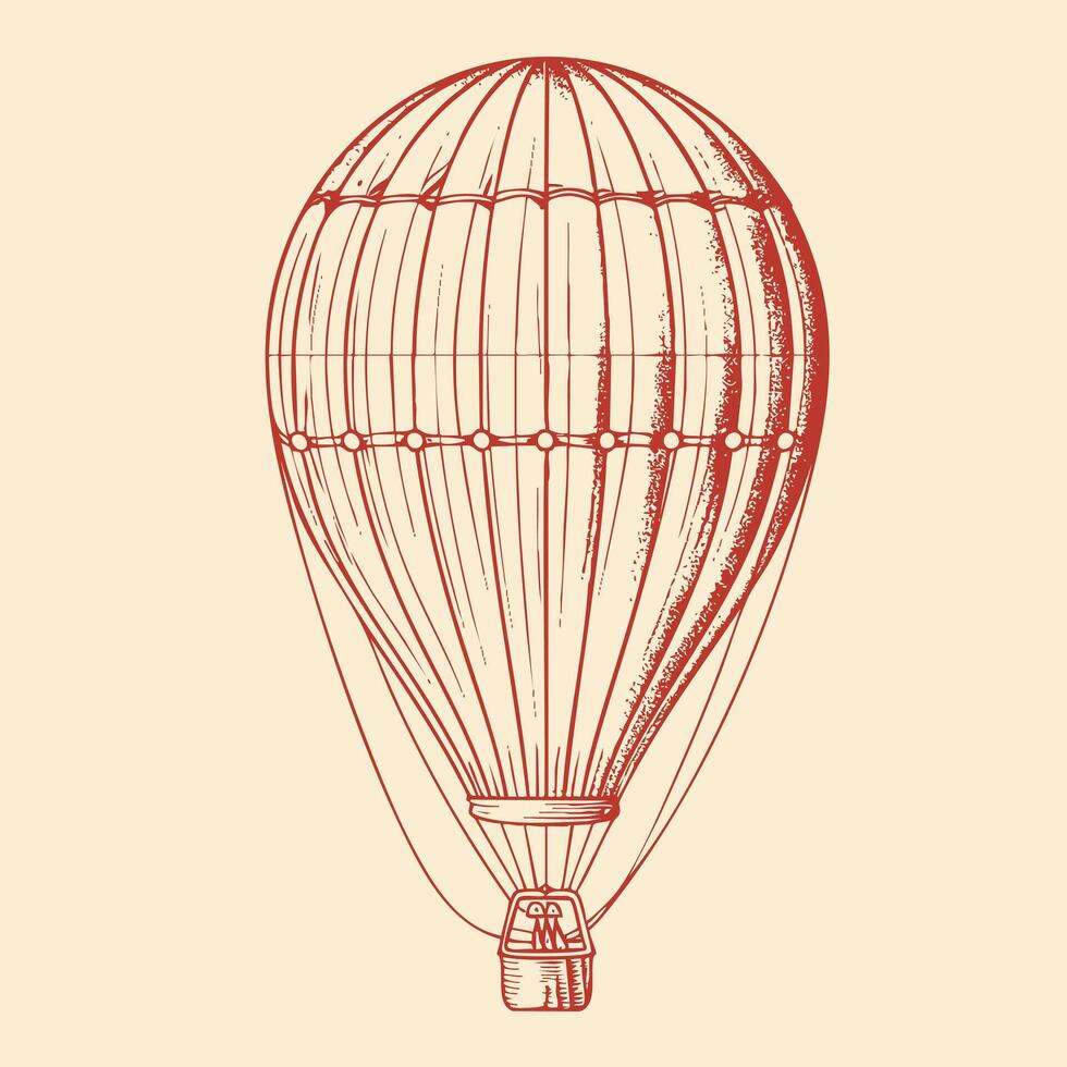Hot air balloon aerostat vector