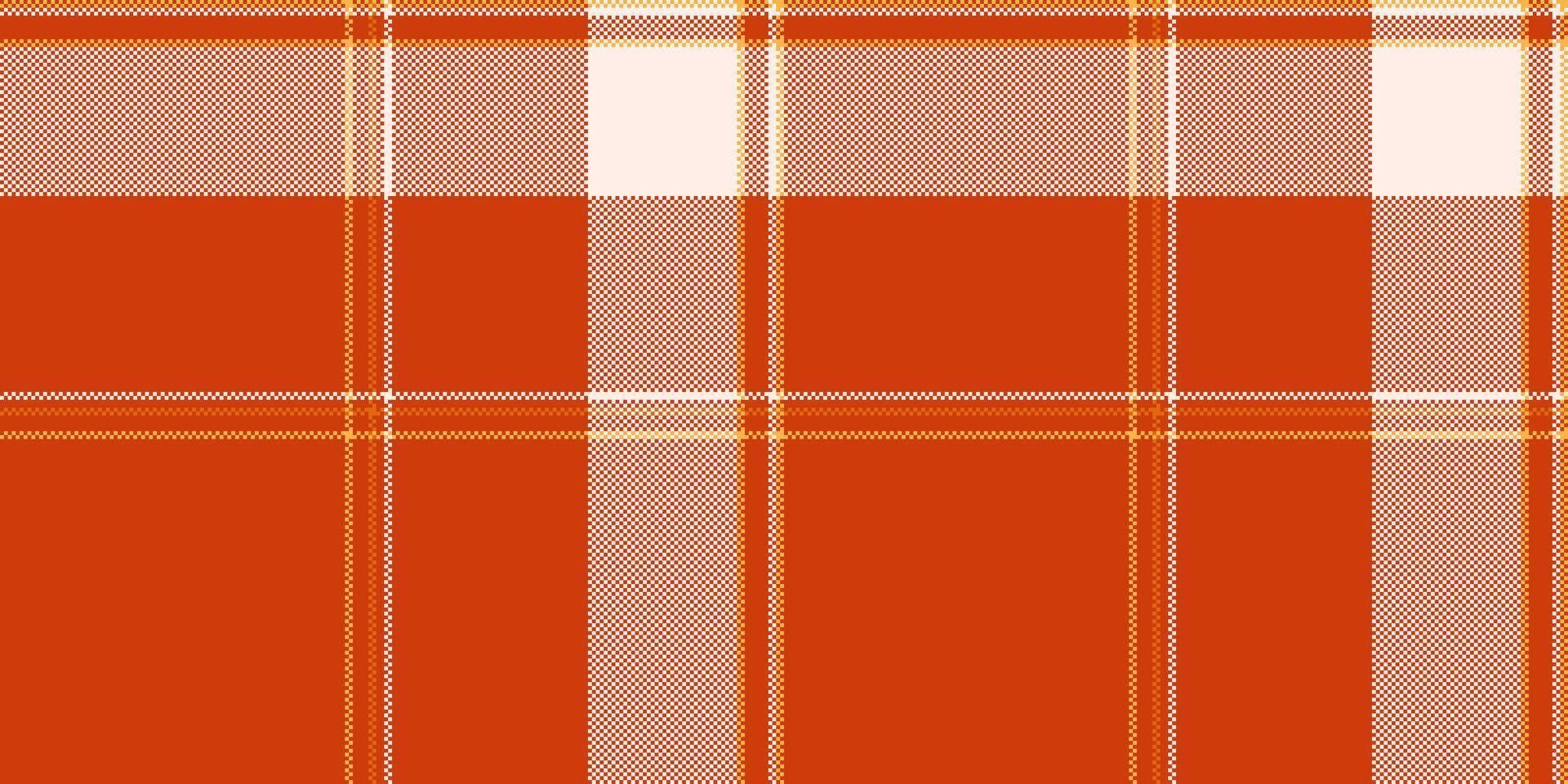 Vibrant orange and white plaid pattern. Perfect for textile design, website backgrounds, or autumnal themed projects. Clean, modern aesthetic with a subtle textured effect. vector