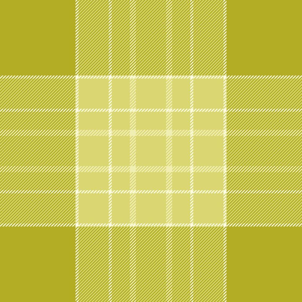 Relief plaid background tartan, quilted fabric seamless. Kid texture textile check pattern in yellow and light yellow colors. vector