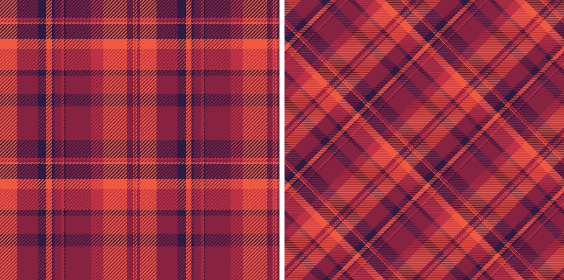 Check background textile of seamless pattern with a texture fabric plaid tartan. Set in dark colors. Bed sheet designs for the bedroom. vector