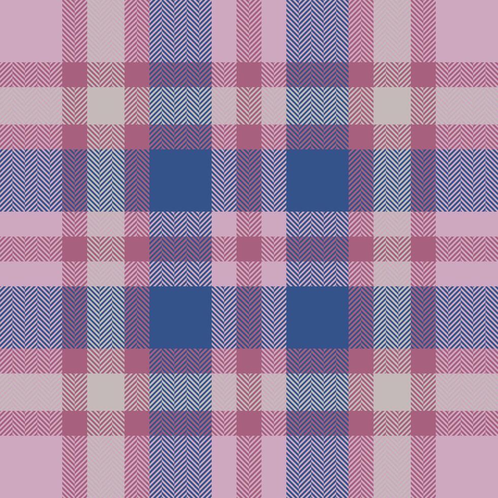 Plaid check pattern in pink. Seamless fabric texture. Tartan textile print. vector