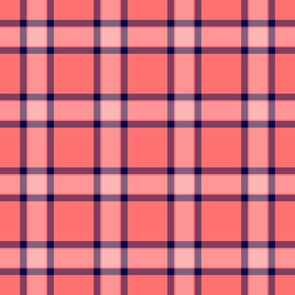 Rest texture seamless tartan, vichy check fabric textile. Herringbone plaid pattern background in red and pink colors. vector
