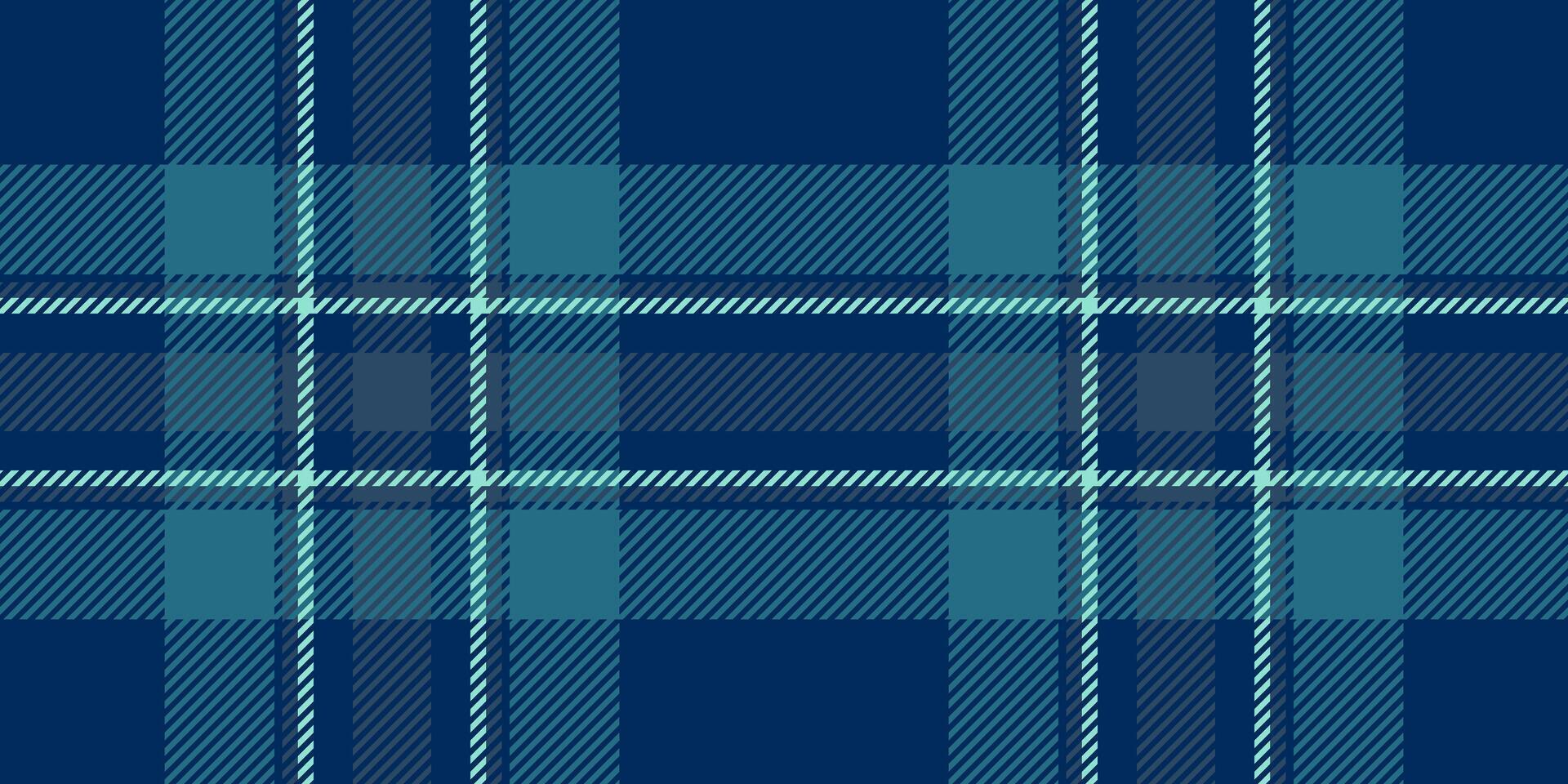 Nice seamless fabric texture, hounds textile background check. Cut out pattern plaid tartan in cyan and blue colors. vector