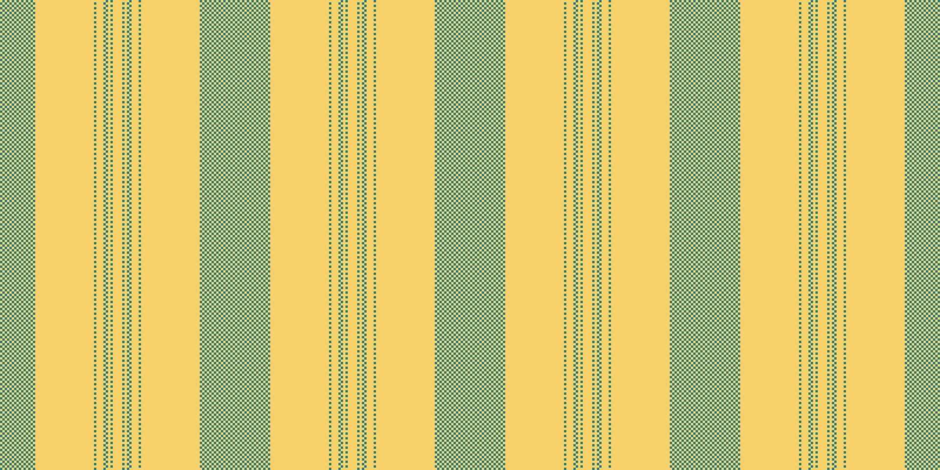 Tinimalist seamless fabric , canvas texture pattern lines. Sepetitive background textile stripe vertical in amber and cyan colors. vector