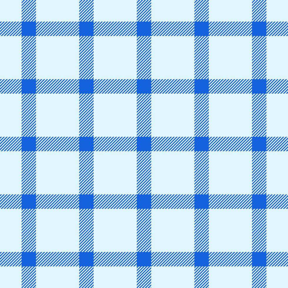 Infinity background texture, 1950s tartan check pattern. Warmth fabric plaid textile seamless in light and royal azure colors. vector