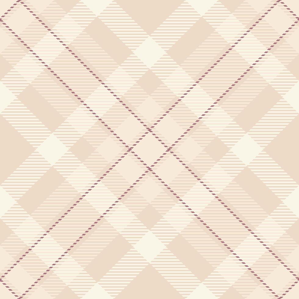 Carnival pattern fabric texture, individuality check seamless. 1940s textile background plaid tartan in light and antique white colors. vector