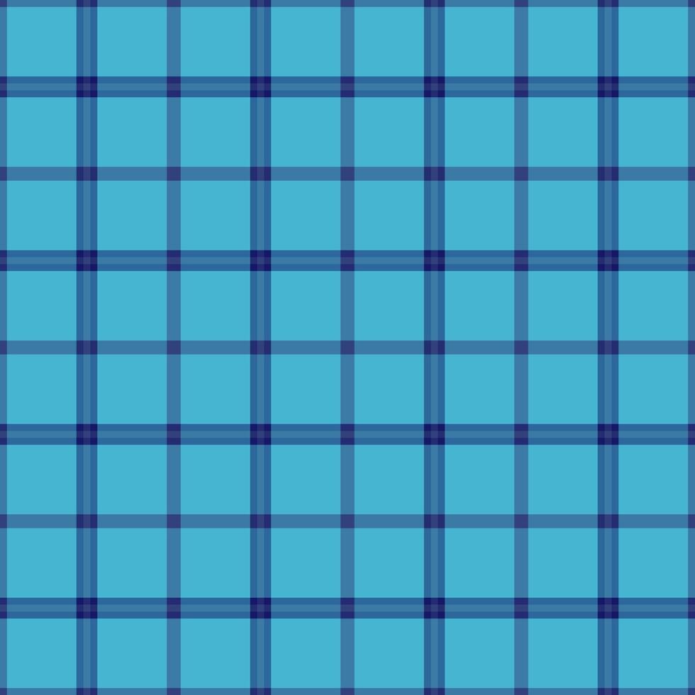 Wool background seamless check, scarf tartan texture. Empty fabric pattern textile plaid in cyan and blue colors. vector