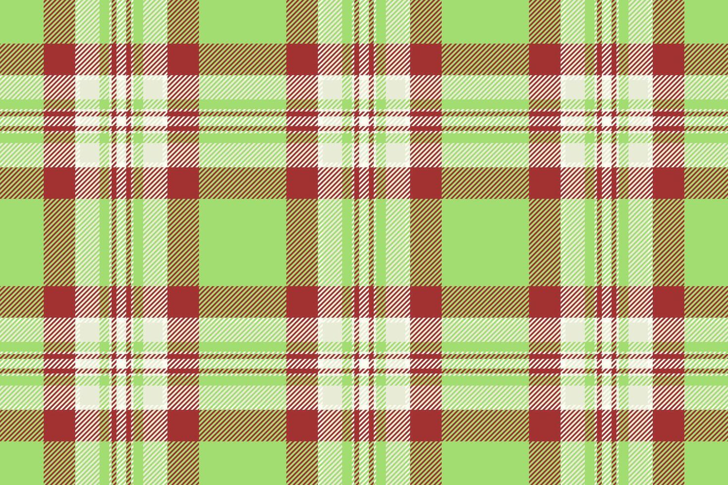 Manufacture pattern texture check, table cloth seamless plaid fabric. Decor background tartan textile in green and red colors. vector