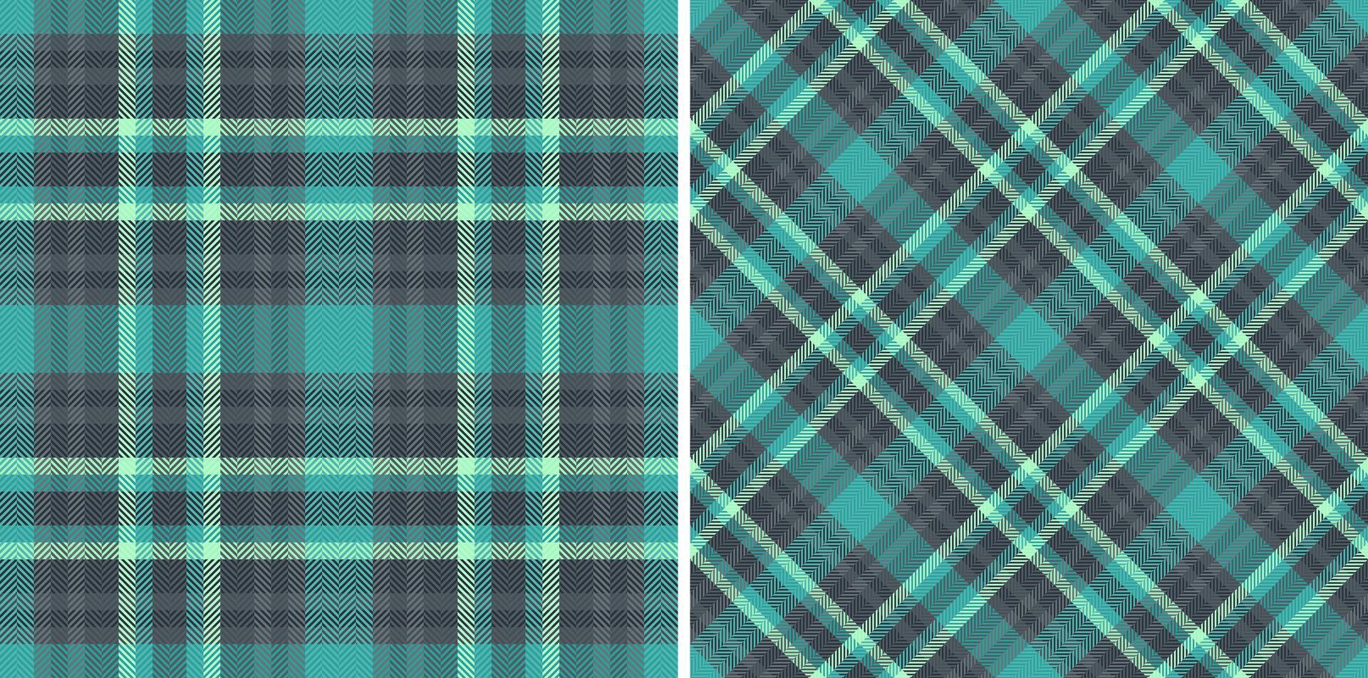 Plaid fabric of background texture tartan with a pattern seamless textile check. Set in dark colors in creative gift paper ideas. vector