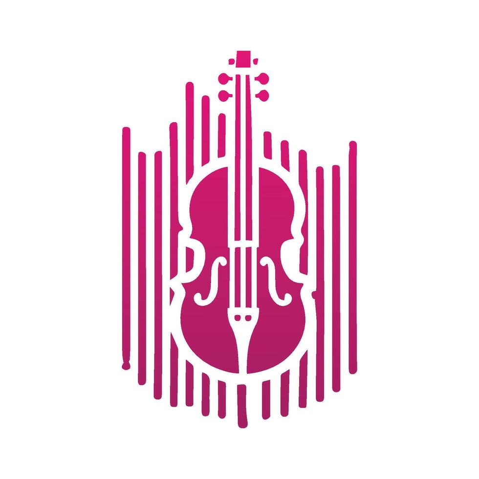 Guiter musical instrument . Logo concept icon. vector