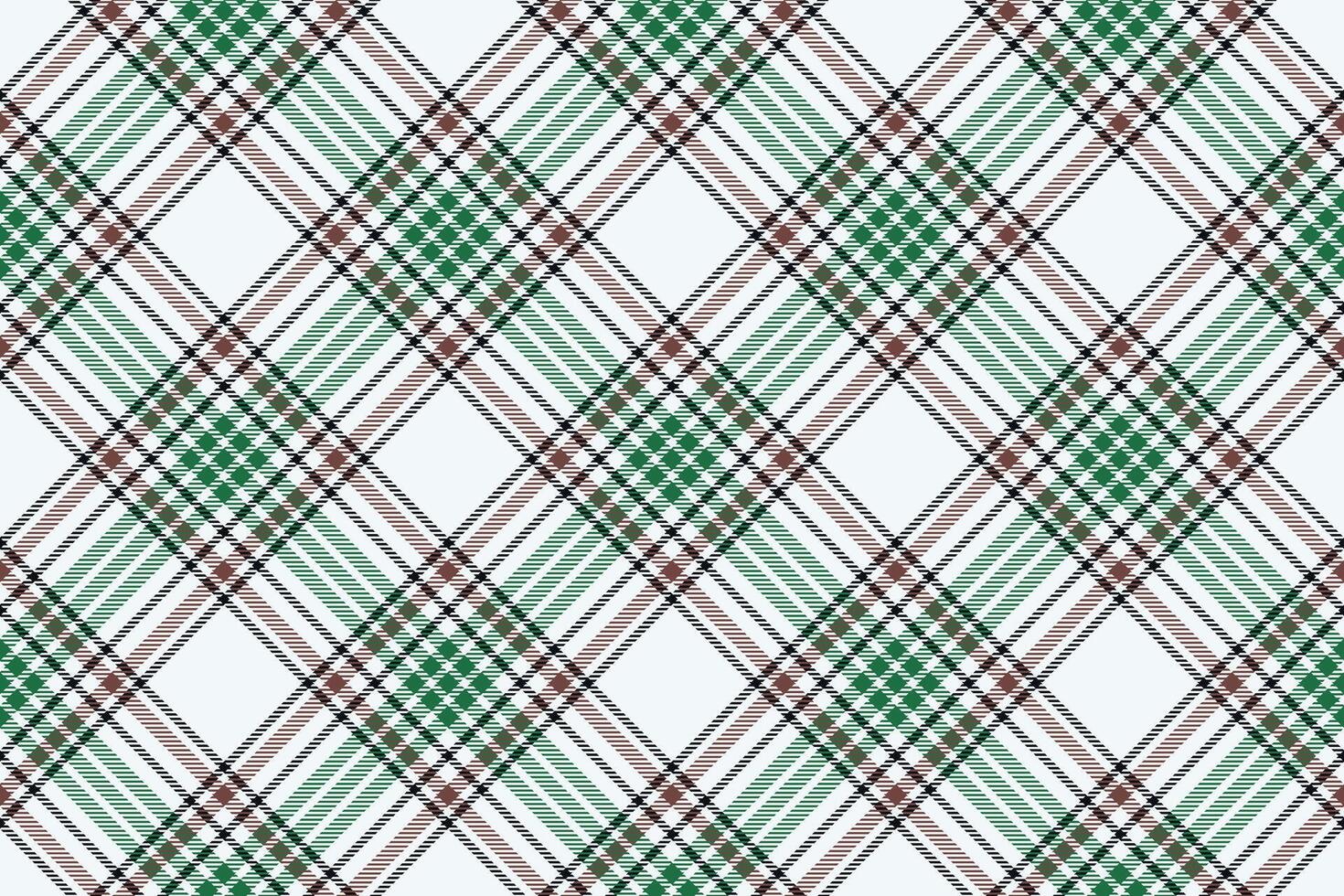 plaid pattern white and green vector
