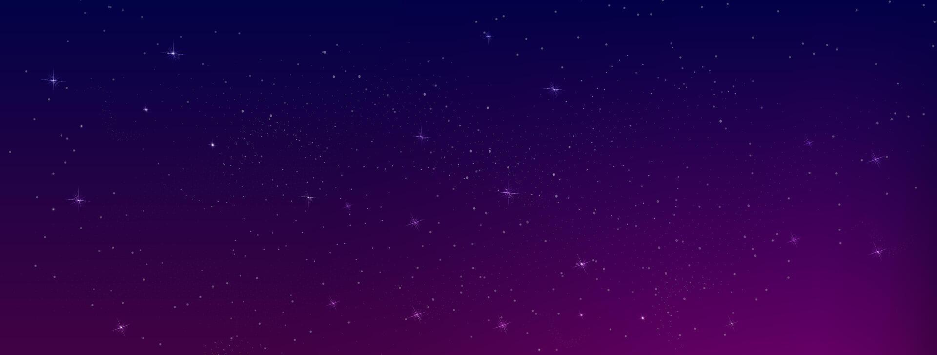 Starry night sky with astrological constellations. Space stars background.Space nebula and glittering stardust. vector