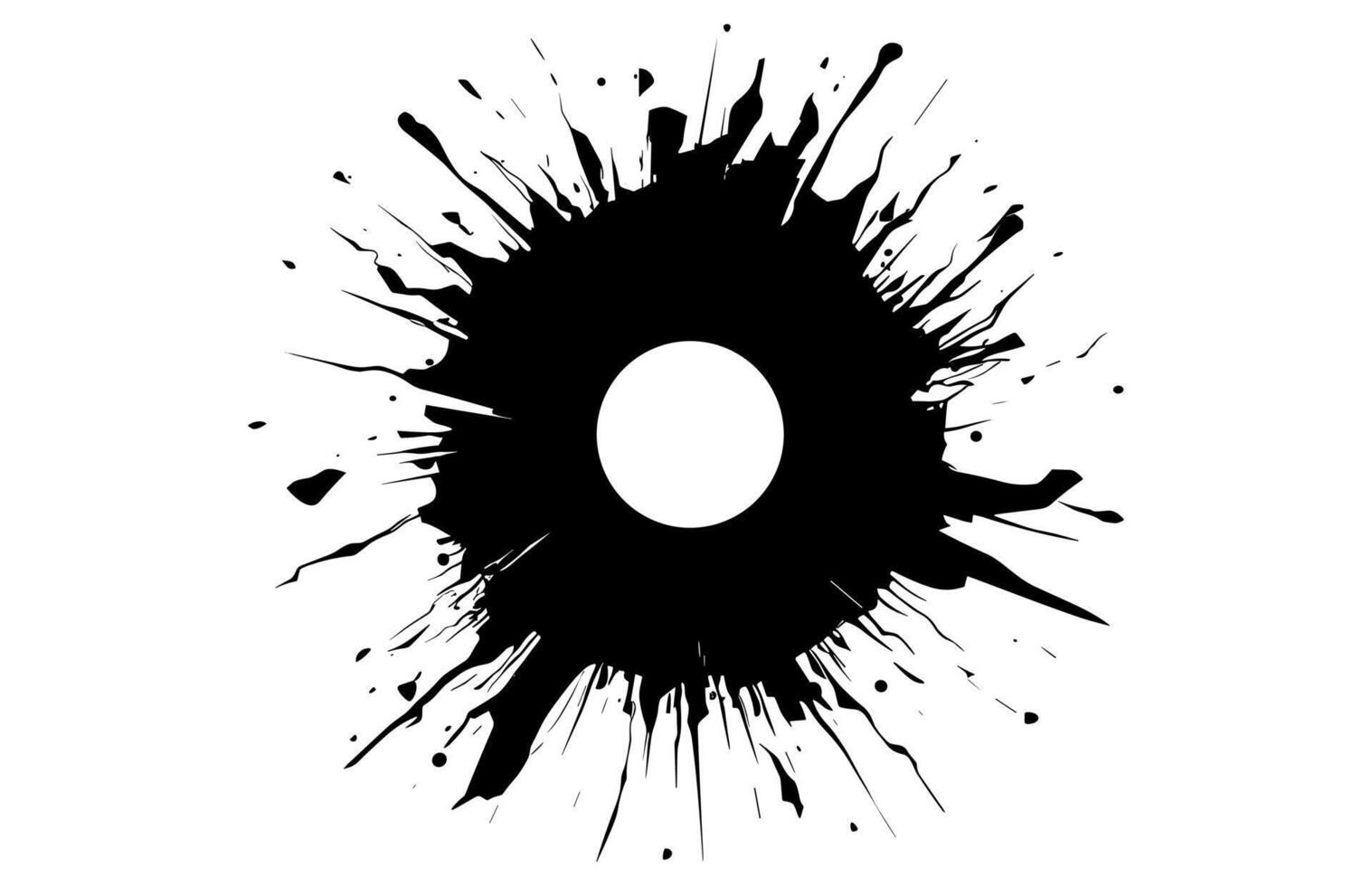 Bullet Hole Silhouette Black Clipart vector