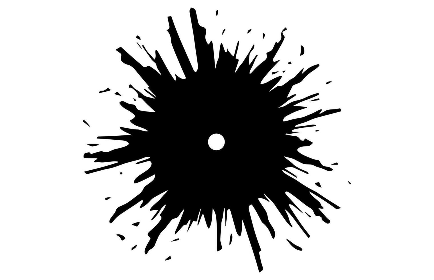 Gunshot Hole Black Clipart isolated on a white background vector