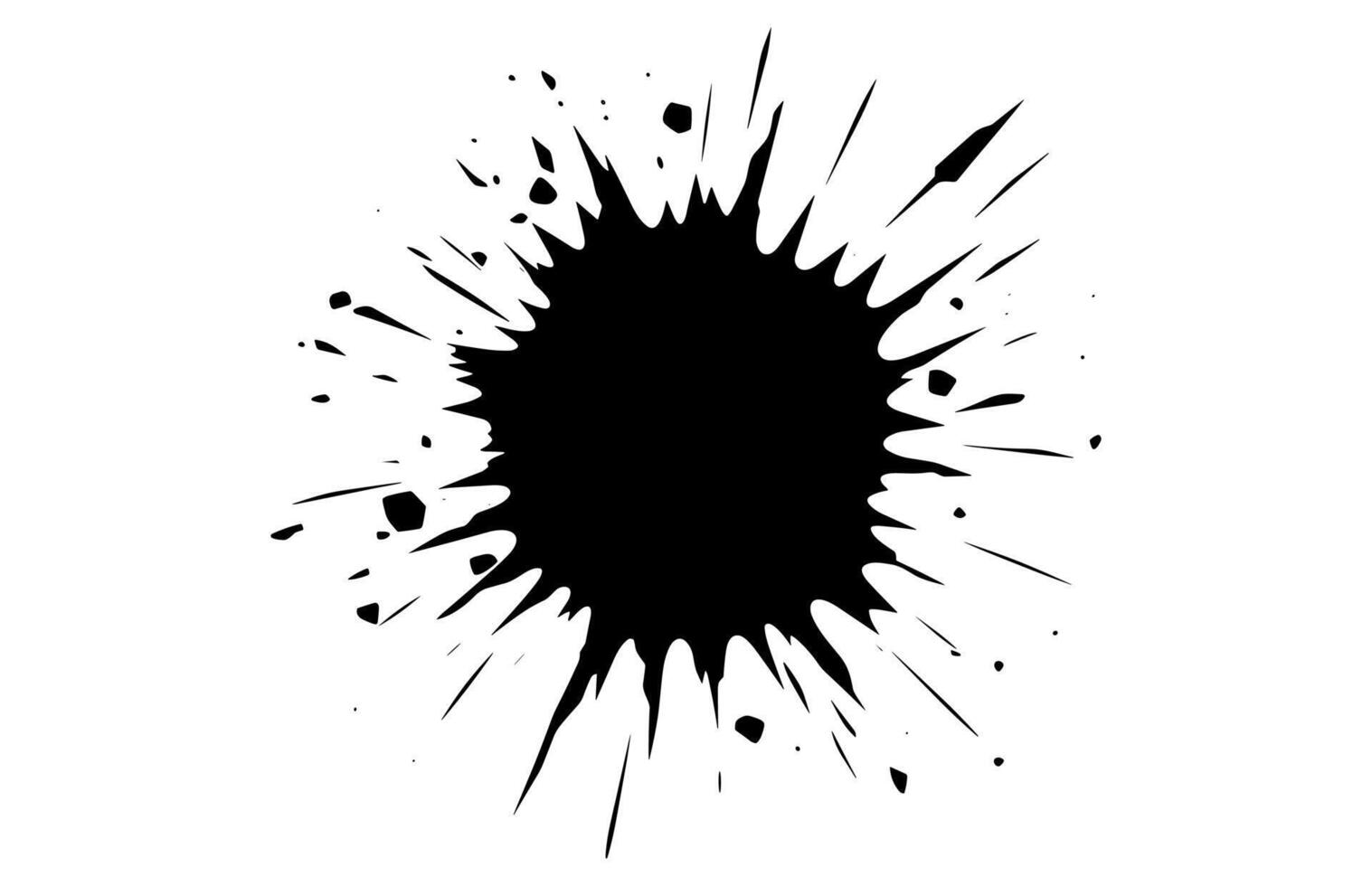 Gunshot Hole Silhouette isolated on a white background vector