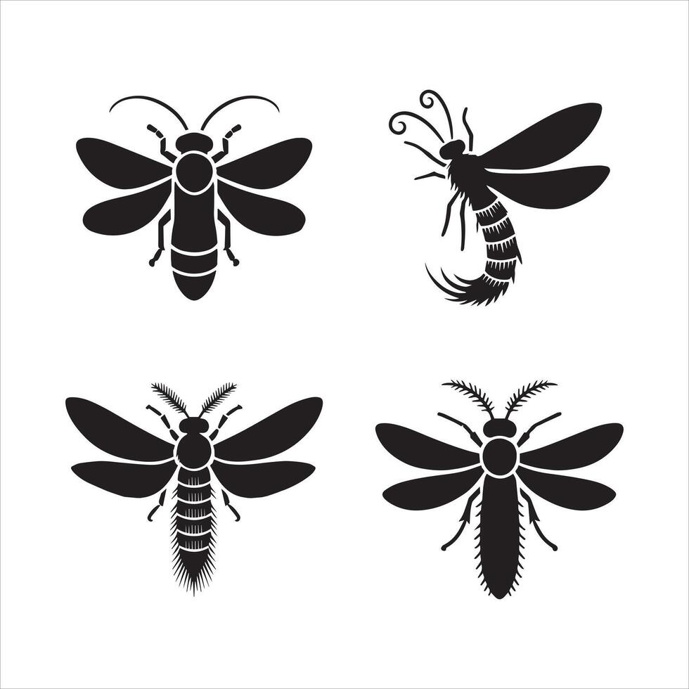 Clean Firefly Silhouette Illustration vector