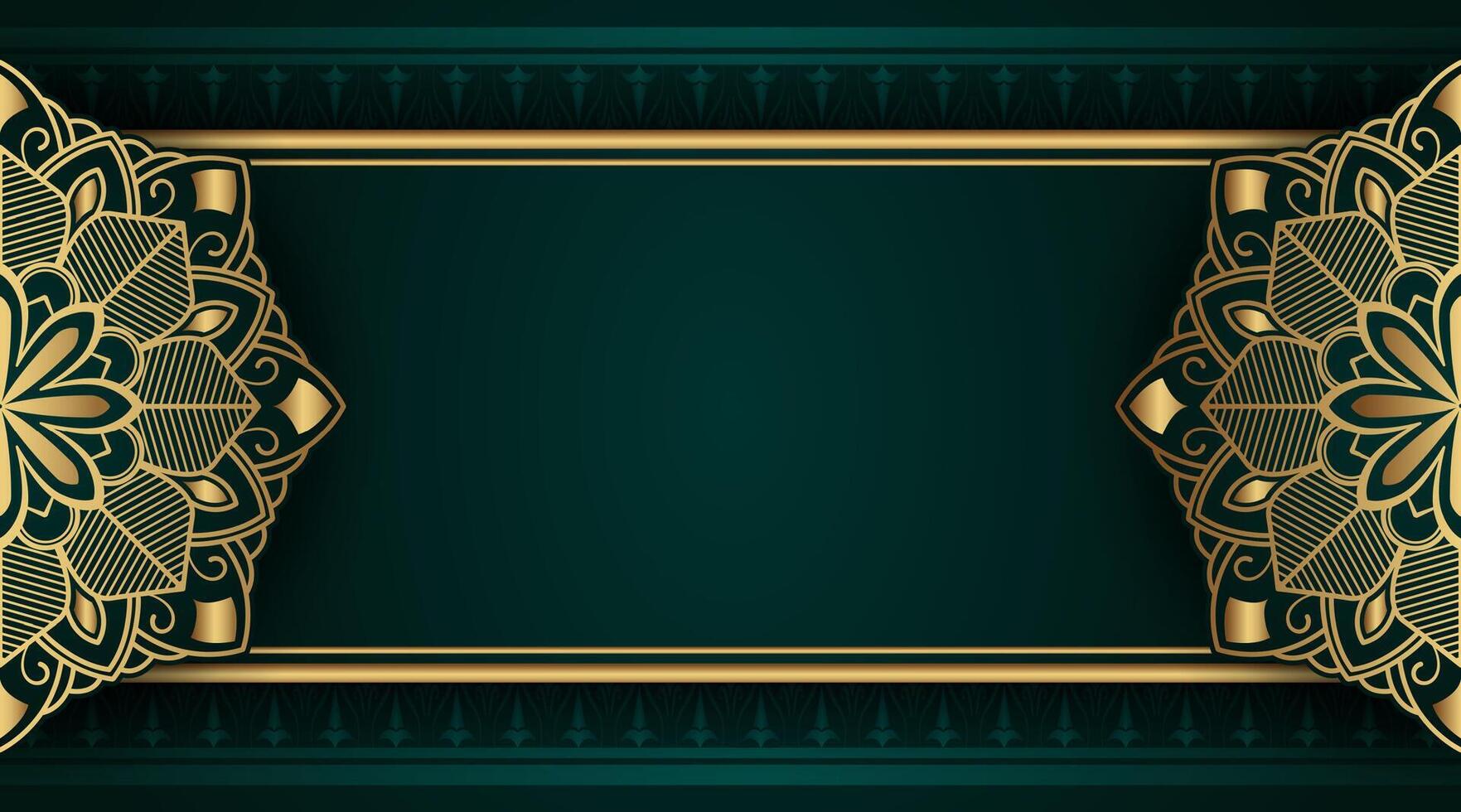 Gold vintage background with ornate design vector