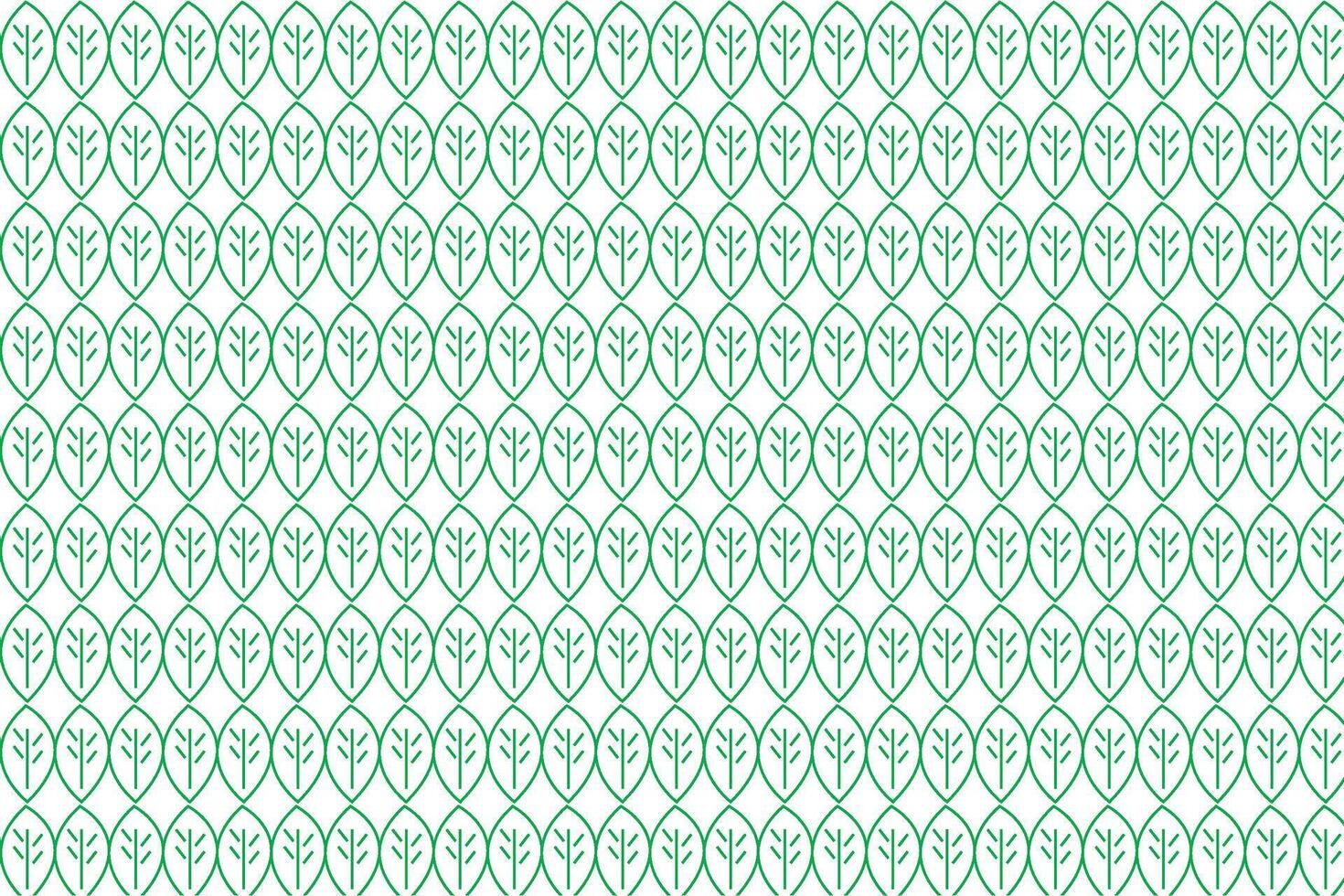Line art green Leaf pattern Design vector