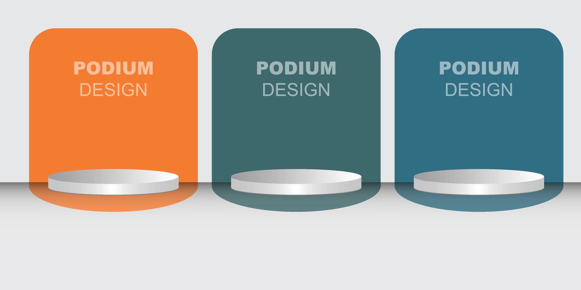 Mini product display podium design vector
