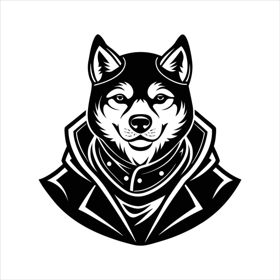 Shiba Inu Rapper dog vector