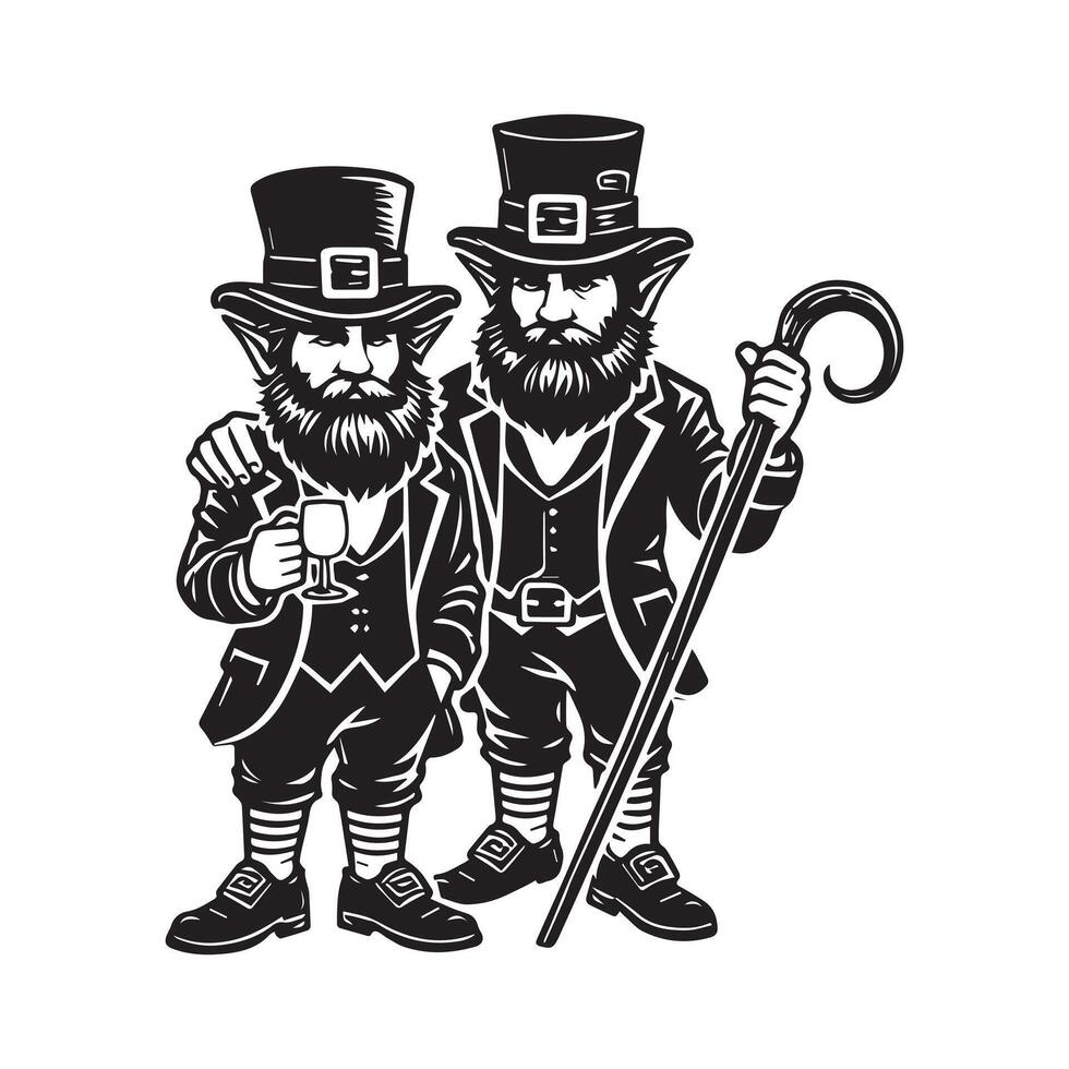 mythical creatures from Irish folklore Design vector