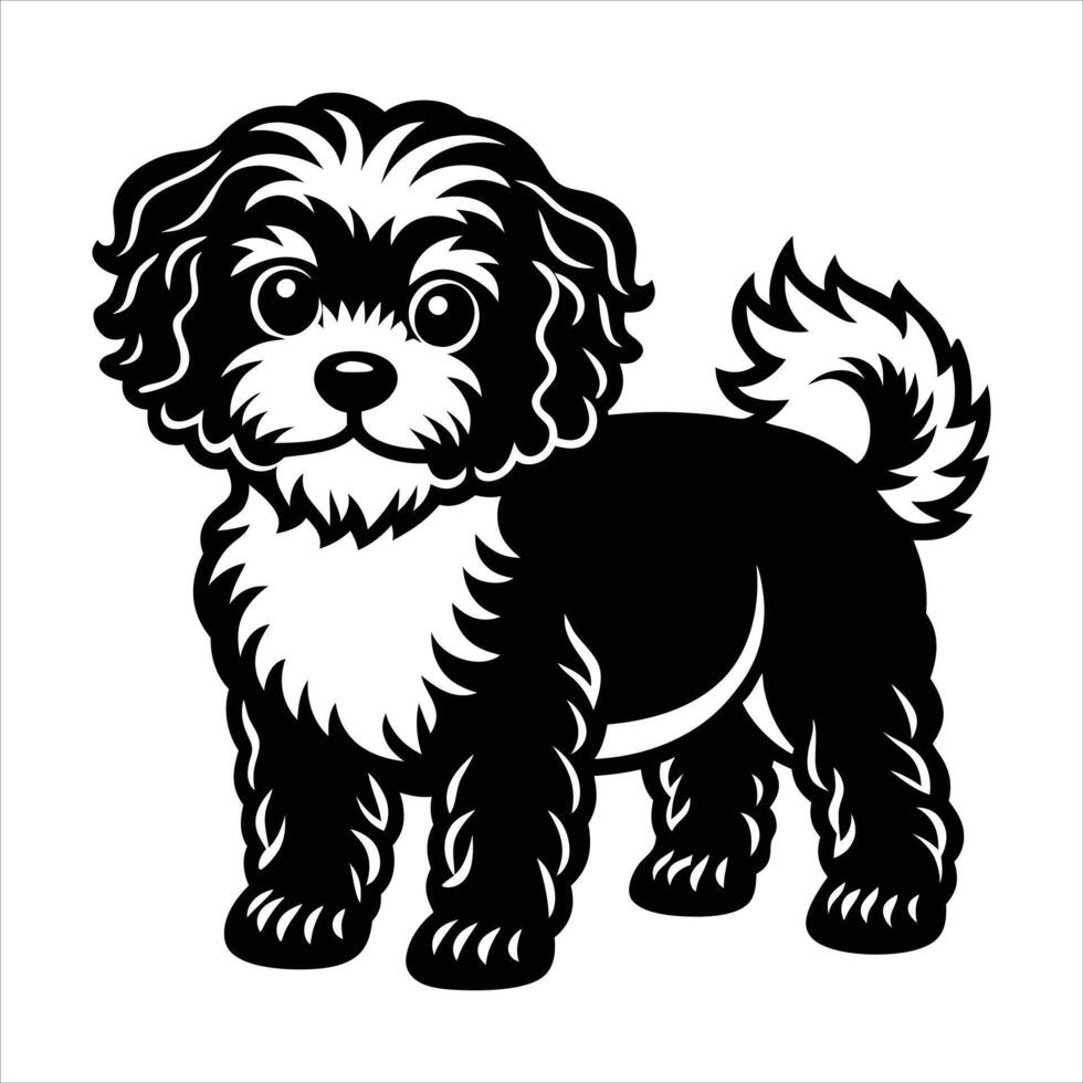 Bichon Frise standing dog Design vector