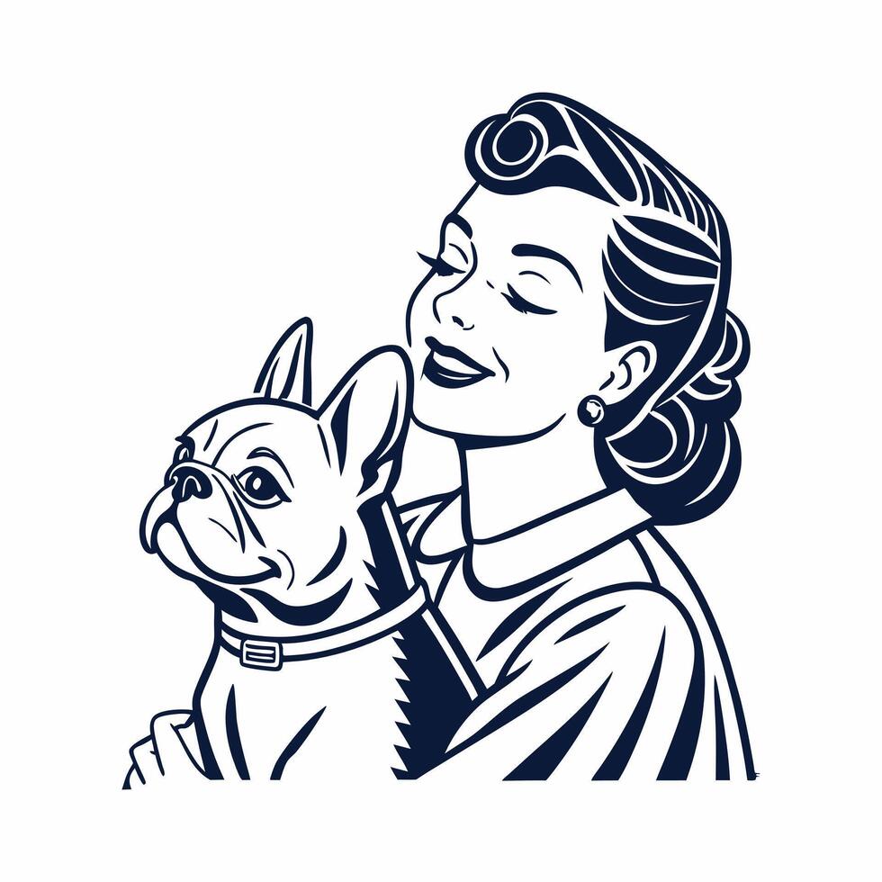 The Adorable Charm of French Bulldogs vector