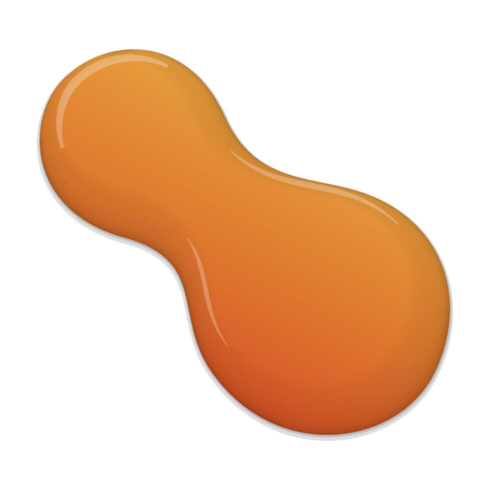 Melted caramel syrup dropping isolated graphic illustration. vector