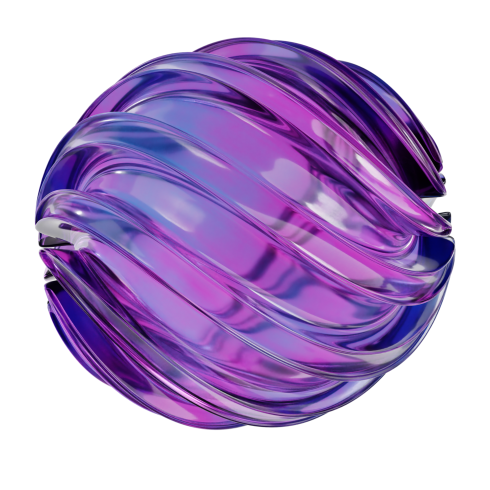 Abstract purple ball with a black background png